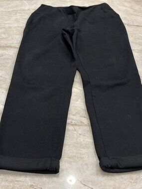 J.Jill Stretch Slim Fit Boyfriend Jeans Black Pull-On High Rise Ankle SMALL